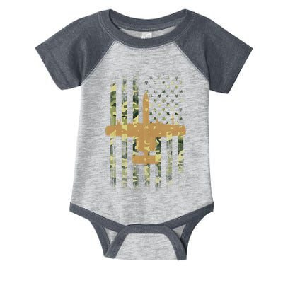 A 10 Thunderbolt Ii Warthog Camo Flag Military Airplane Infant Baby Jersey Bodysuit