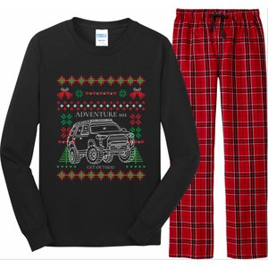 Adventure 101 Ugly Christmas 4runner Surf Gift Long Sleeve Pajama Set