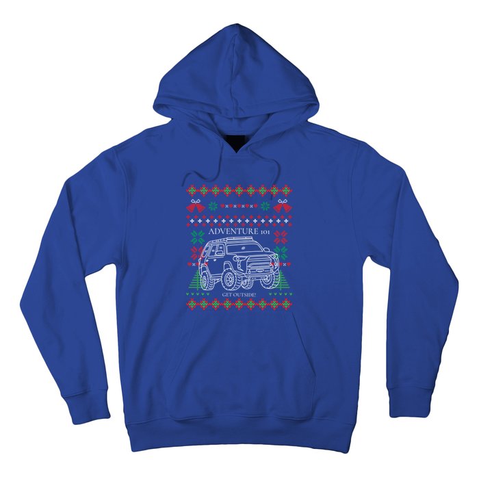 Adventure 101 Ugly Christmas 4runner Surf Gift Hoodie