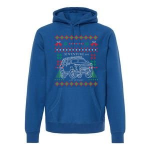 Adventure 101 Ugly Christmas 4runner Surf Gift Premium Hoodie