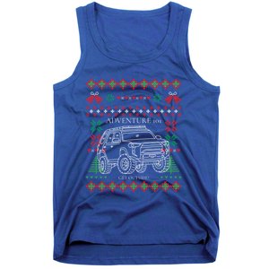 Adventure 101 Ugly Christmas 4runner Surf Gift Tank Top