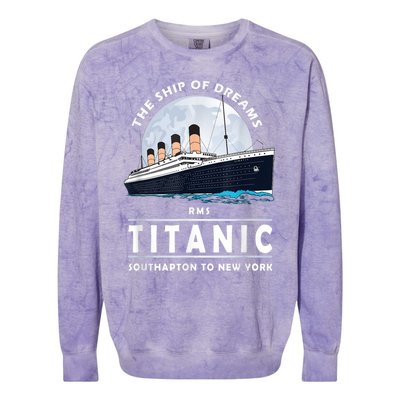 A 1912 Vintage Titanic Voyage Ship Cruise For Son Colorblast Crewneck Sweatshirt