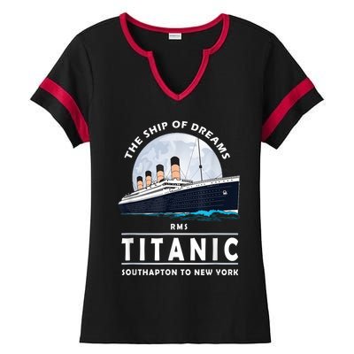 A 1912 Vintage Titanic Voyage Ship Cruise For Son Ladies Halftime Notch Neck Tee