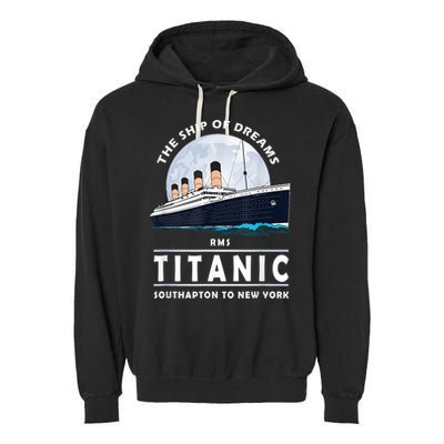 A 1912 Vintage Titanic Voyage Ship Cruise For Son Garment-Dyed Fleece Hoodie