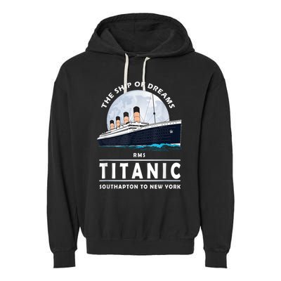 A 1912 Vintage Titanic Voyage Ship Cruise For Son Garment-Dyed Fleece Hoodie