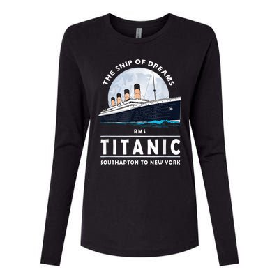 A 1912 Vintage Titanic Voyage Ship Cruise For Son Womens Cotton Relaxed Long Sleeve T-Shirt