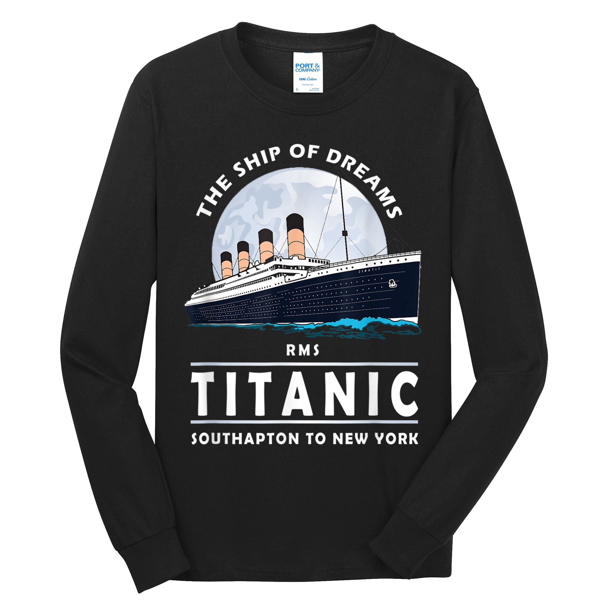 A 1912 Vintage Titanic Voyage Ship Cruise For Son Tall Long Sleeve T-Shirt