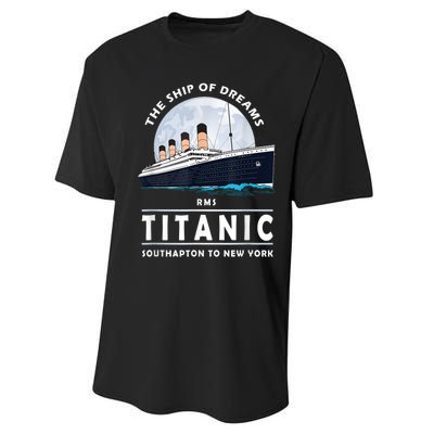 A 1912 Vintage Titanic Voyage Ship Cruise For Son Performance Sprint T-Shirt