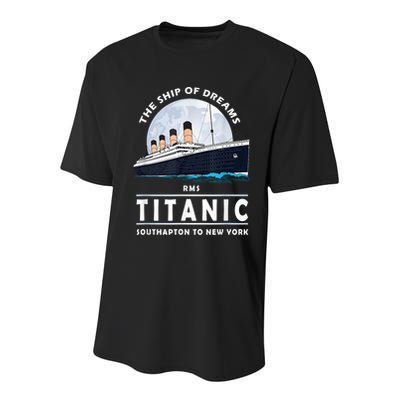 A 1912 Vintage Titanic Voyage Ship Cruise For Son Youth Performance Sprint T-Shirt