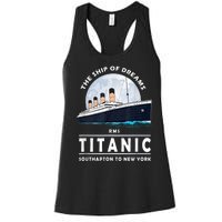 A 1912 Vintage Titanic Voyage Ship Cruise For Son Women's Racerback Tank