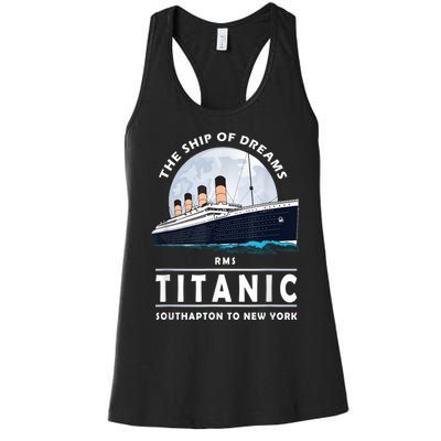 A 1912 Vintage Titanic Voyage Ship Cruise For Son Women's Racerback Tank