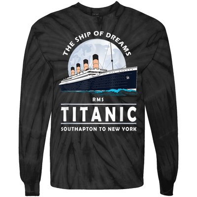 A 1912 Vintage Titanic Voyage Ship Cruise For Son Tie-Dye Long Sleeve Shirt