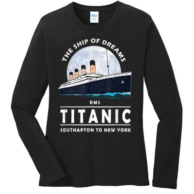 A 1912 Vintage Titanic Voyage Ship Cruise For Son Ladies Long Sleeve Shirt