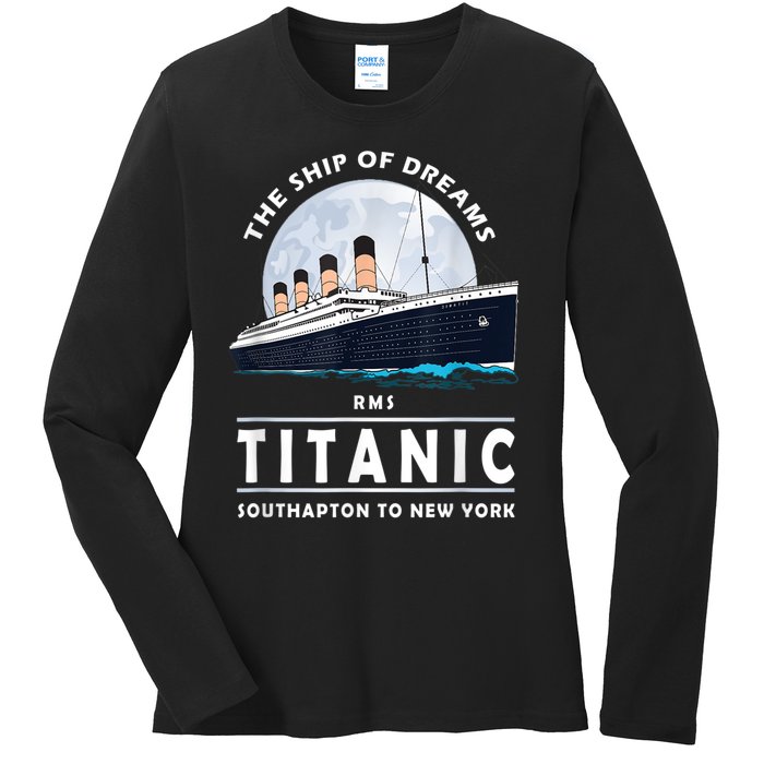 A 1912 Vintage Titanic Voyage Ship Cruise For Son Ladies Long Sleeve Shirt