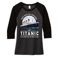 A 1912 Vintage Titanic Voyage Ship Cruise For Son Women's Tri-Blend 3/4-Sleeve Raglan Shirt