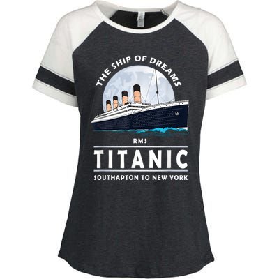 A 1912 Vintage Titanic Voyage Ship Cruise For Son Enza Ladies Jersey Colorblock Tee