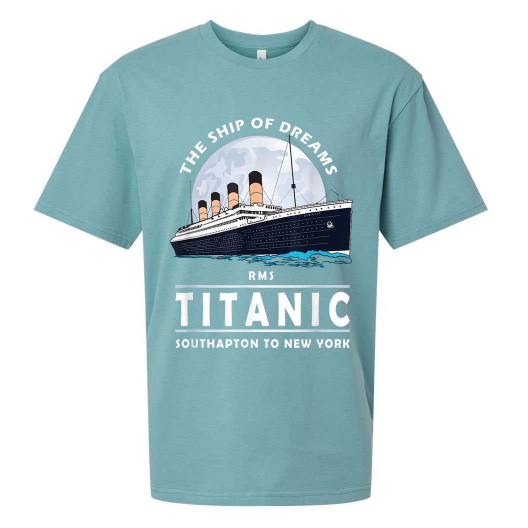A 1912 Vintage Titanic Voyage Ship Cruise For Son Sueded Cloud Jersey T-Shirt