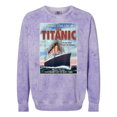 A 1912 Vintage Titanic Voyage Ship Cruise Vessel Colorblast Crewneck Sweatshirt