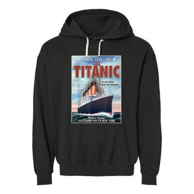 A 1912 Vintage Titanic Voyage Ship Cruise Vessel Garment-Dyed Fleece Hoodie