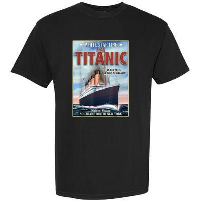 A 1912 Vintage Titanic Voyage Ship Cruise Vessel Garment-Dyed Heavyweight T-Shirt