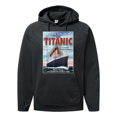 A 1912 Vintage Titanic Voyage Ship Cruise Vessel Performance Fleece Hoodie