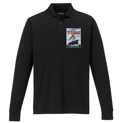 A 1912 Vintage Titanic Voyage Ship Cruise Vessel Performance Long Sleeve Polo