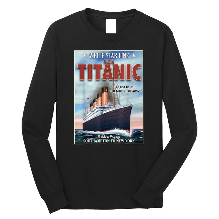 A 1912 Vintage Titanic Voyage Ship Cruise Vessel Long Sleeve Shirt