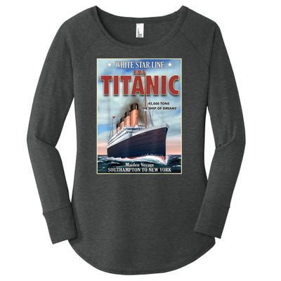 A 1912 Vintage Titanic Voyage Ship Cruise Vessel Women's Perfect Tri Tunic Long Sleeve Shirt