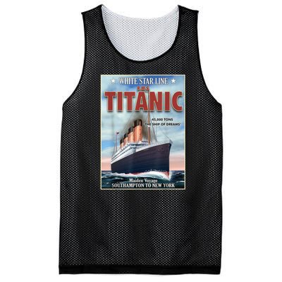 A 1912 Vintage Titanic Voyage Ship Cruise Vessel Mesh Reversible Basketball Jersey Tank