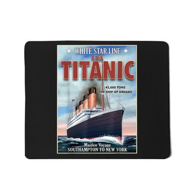 A 1912 Vintage Titanic Voyage Ship Cruise Vessel Mousepad