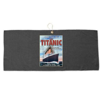 A 1912 Vintage Titanic Voyage Ship Cruise Vessel Large Microfiber Waffle Golf Towel