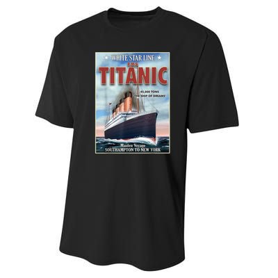 A 1912 Vintage Titanic Voyage Ship Cruise Vessel Performance Sprint T-Shirt