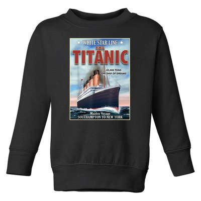 A 1912 Vintage Titanic Voyage Ship Cruise Vessel Toddler Sweatshirt