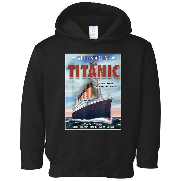 A 1912 Vintage Titanic Voyage Ship Cruise Vessel Toddler Hoodie