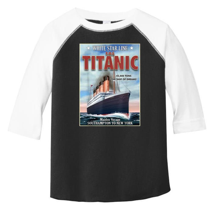 A 1912 Vintage Titanic Voyage Ship Cruise Vessel Toddler Fine Jersey T-Shirt