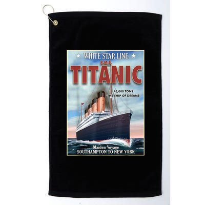 A 1912 Vintage Titanic Voyage Ship Cruise Vessel Platinum Collection Golf Towel