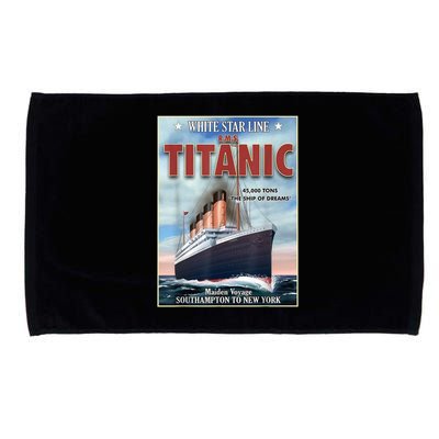 A 1912 Vintage Titanic Voyage Ship Cruise Vessel Microfiber Hand Towel