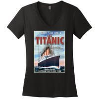 A 1912 Vintage Titanic Voyage Ship Cruise Vessel Women's V-Neck T-Shirt