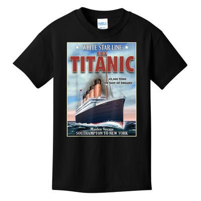 A 1912 Vintage Titanic Voyage Ship Cruise Vessel Kids T-Shirt