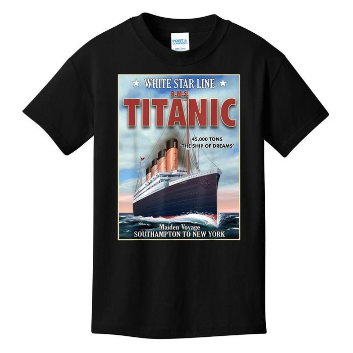 A 1912 Vintage Titanic Voyage Ship Cruise Vessel Kids T-Shirt