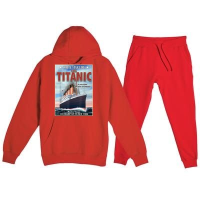 A 1912 Vintage Titanic Voyage Ship Cruise Vessel Premium Hooded Sweatsuit Set