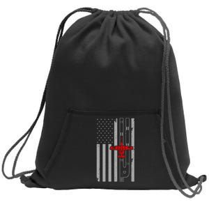 A 10 Warthog Airplane American Flag Runway A10 Thunderbird Sweatshirt Cinch Pack Bag