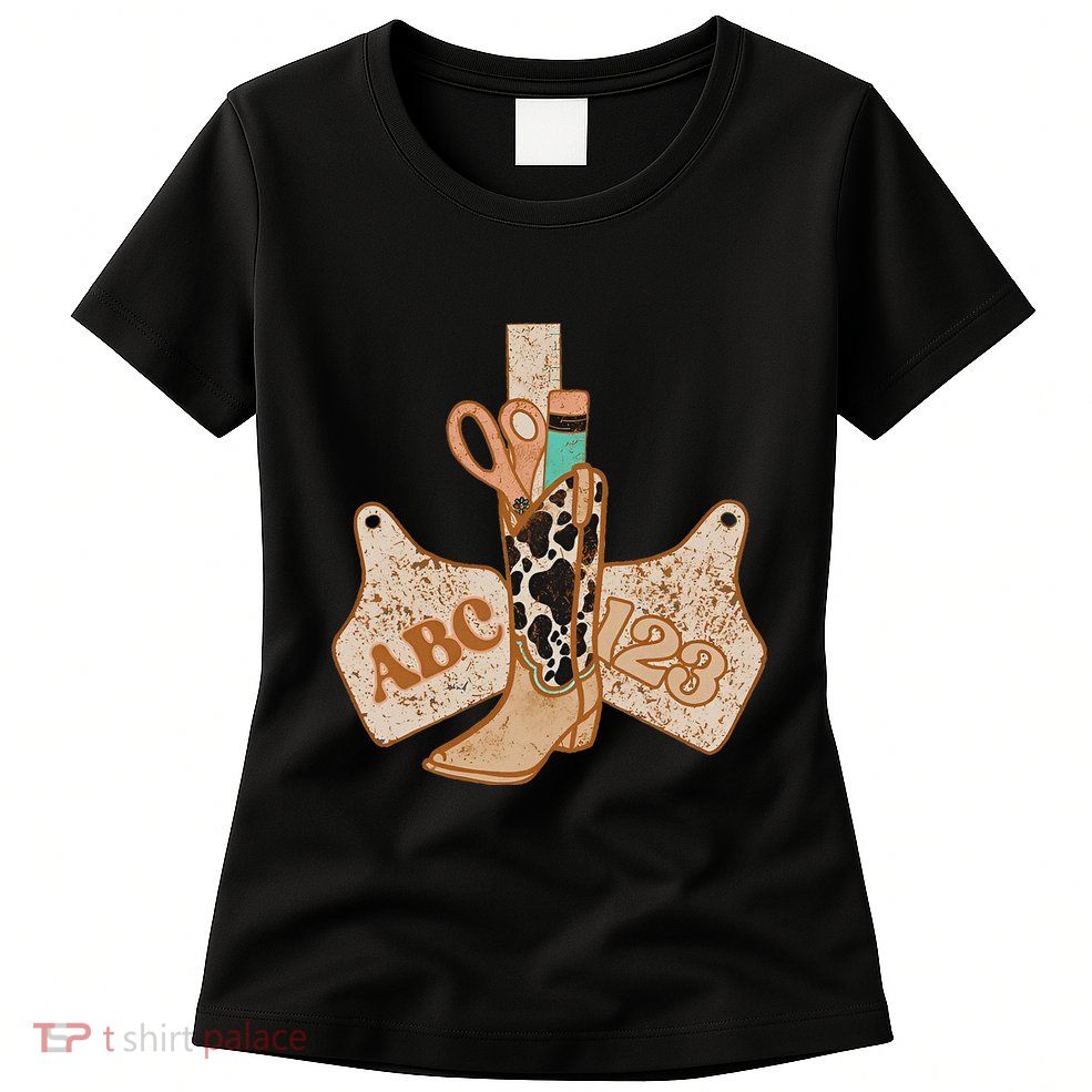Abc 123 Western Cowgirl Teacher Back To School Teacher Women's T-Shirt