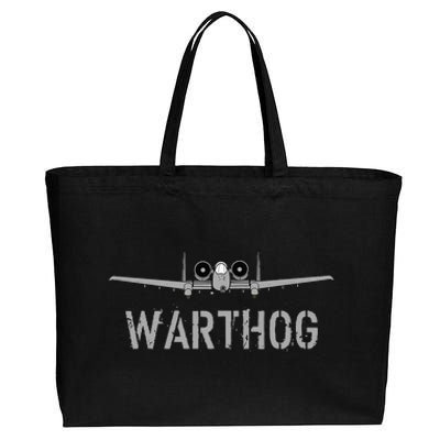 A 10 WartHog Attack Jet A 10 Thunderbolt Cotton Canvas Jumbo Tote