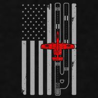 A 10 Warthog Airplane American Flag Runway A10 Thunderbird Ladies PosiCharge Tri-Blend Wicking Tank