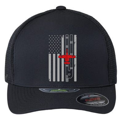 A 10 Warthog Airplane American Flag Runway A10 Thunderbird Flexfit Unipanel Trucker Cap