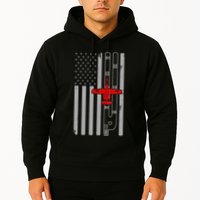 A 10 Warthog Airplane American Flag Runway A10 Thunderbird Hoodie