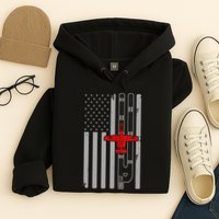 A 10 Warthog Airplane American Flag Runway A10 Thunderbird Hoodie