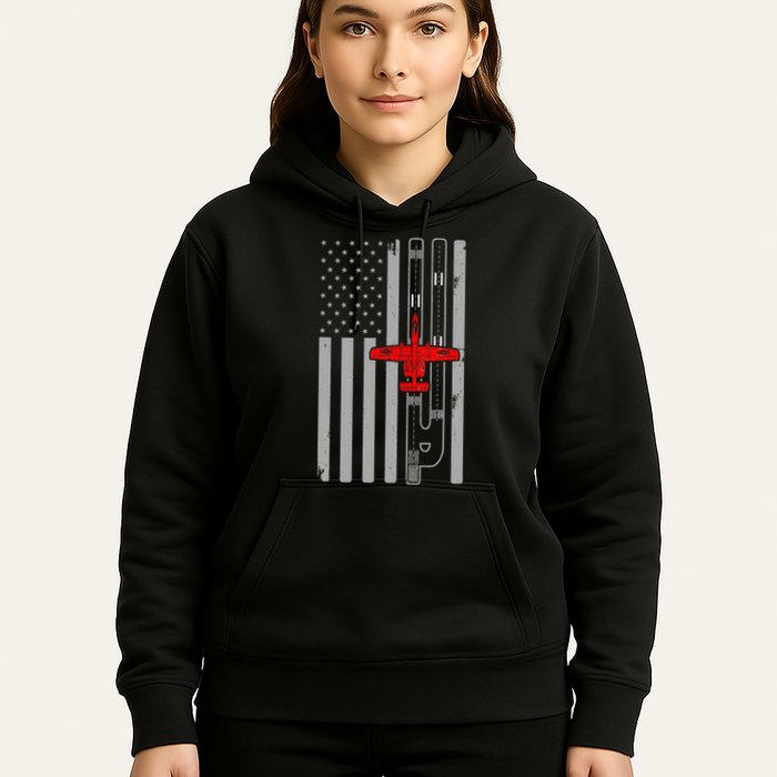 A 10 Warthog Airplane American Flag Runway A10 Thunderbird Hoodie