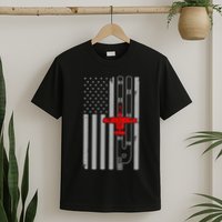 A 10 Warthog Airplane American Flag Runway A10 Thunderbird T-Shirt